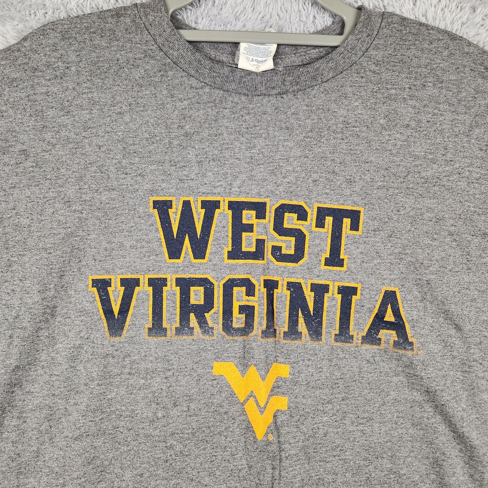 West Virginia Mountaineers Shirt Mens 2XL Gray NCAA College Sports Graphic Logo